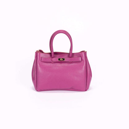 Vichy Italian Leather Tote - Dally Italian Leather Fashion