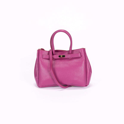 Vichy Italian Leather Tote - Dally Italian Leather Fashion